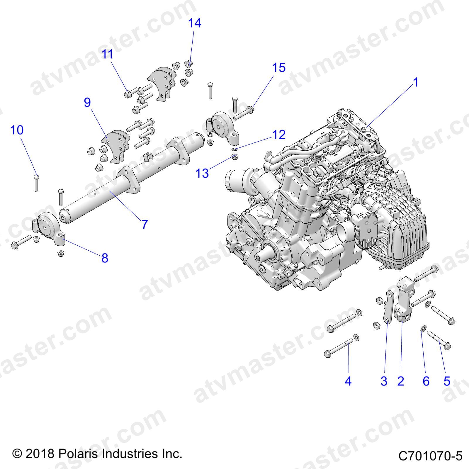 ENGINE, MOUNTING & LONG BLOCK - Z23N4E99A/99B (C701070-5)