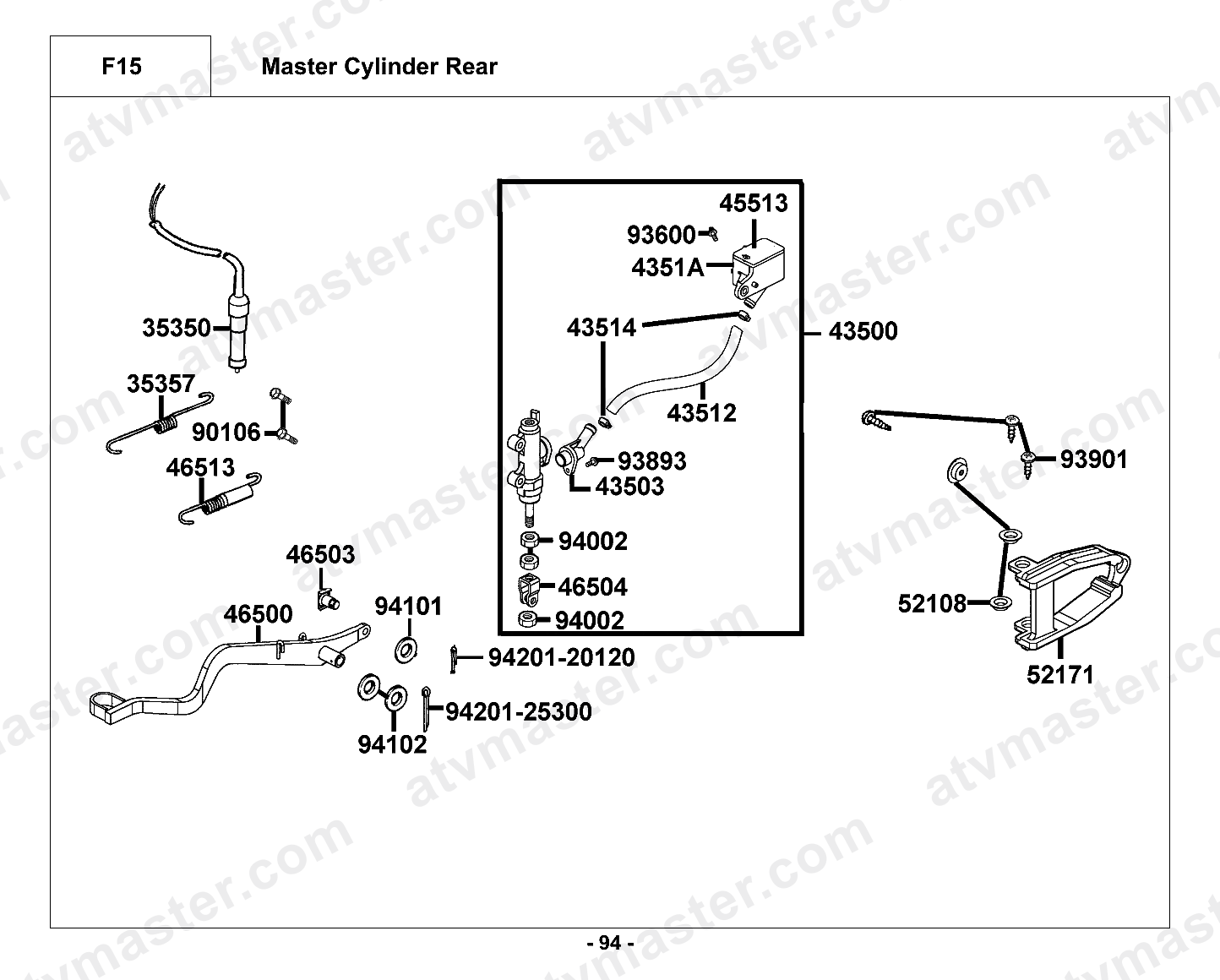 Master Cylinder Rear